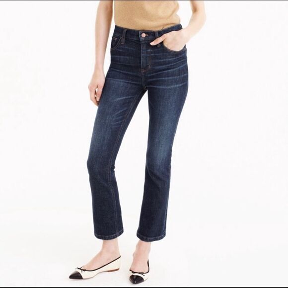 J.‎ Crew Billie Demi Boot High-Rise Crop Jeans - Picture 1 of 13